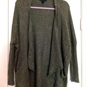 Green relaxed cardigan